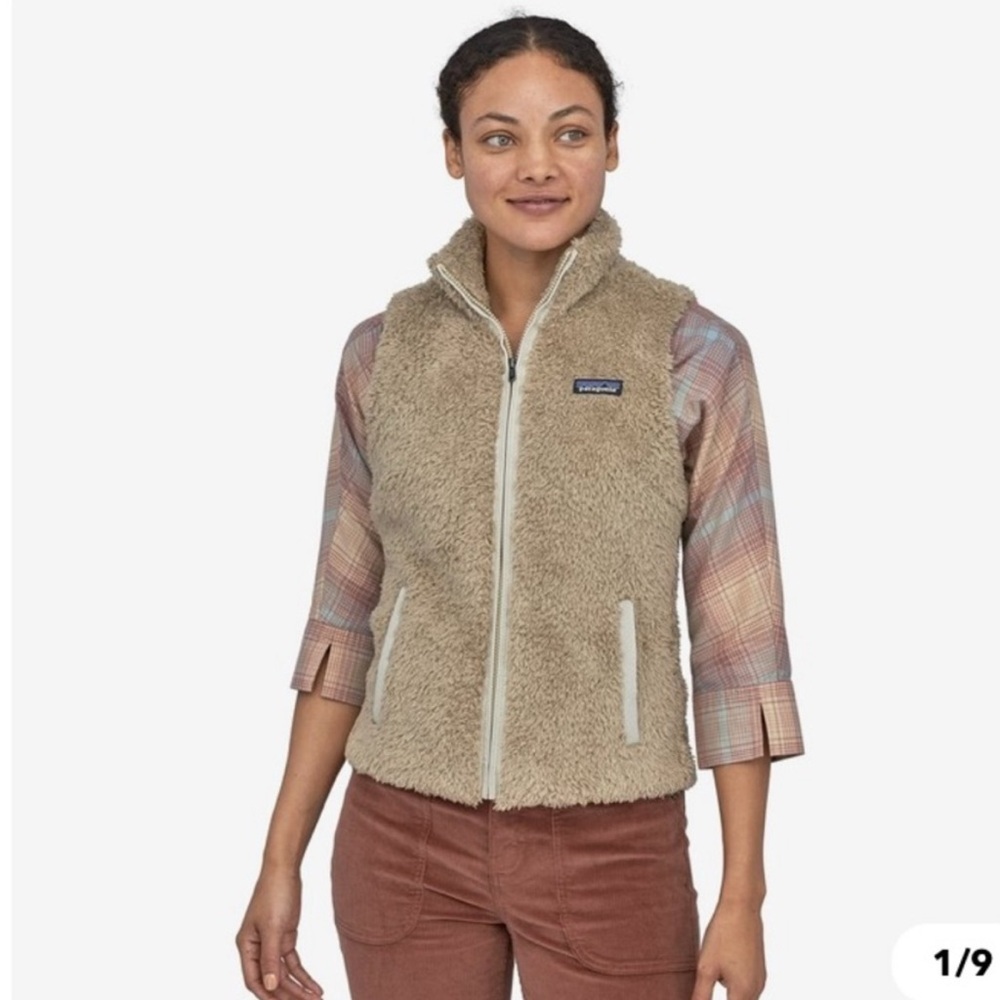 Patagonia Taupe Sherpa Fleece Vest